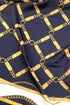 Luxury Gold Chain Digital Print Silk Scarf for Women