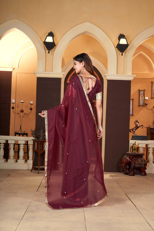 Discover the Beauty of Wine Sarees