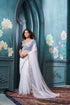 Timeless White Saree with Graceful Golden Lace Border