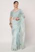 Sky Blue Net Saree with Sequin Embroidery