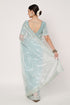 Sky Blue Net Saree with Sequin Embroidery