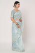 Sky Blue Net Saree with Sequin Embroidery