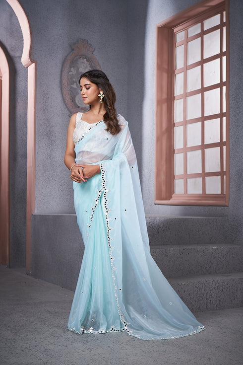 Exquisite Saree with Khatli Work Border