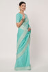 Sea Blue Georgette Saree with Sequin Embroidery