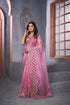Elegant Crystal Fabric Saree with Intricate Mirror Work