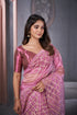 Elegant Crystal Fabric Saree with Intricate Mirror Work