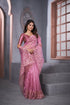 Elegant Crystal Fabric Saree with Intricate Mirror Work