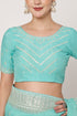Sea Blue Georgette Saree with Sequin Embroidery