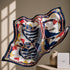 Klishaaart Women Navy Blue Equestrian Print Satin Silk Scarf