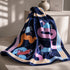 Klishaaart Women Pink Baroque Print Satin Silk Scarf – Elegant Luxury Designer Square Scarf