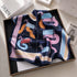 Klishaaart Women Pink Baroque Print Satin Silk Scarf – Elegant Luxury Designer Square Scarf
