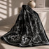 Klishaaart Women Black Paisley Print Satin Silk Scarf – Elegant Designer Square Scarf