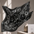 Klishaaart Women Black Paisley Print Satin Silk Scarf – Elegant Designer Square Scarf