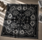 Klishaaart Women Black Paisley Print Satin Silk Scarf – Elegant Designer Square Scarf