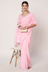 Mirror & Swarovski Work Baby Pink Georgette Saree