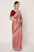 Rust Vichitra Silk Saree with Embroidery & Siroski Work