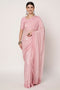 Pink Currency Silk Saree with Embroidery, Jarkan & Siroski Work