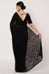 Black Georgette Saree with Embroidery & Siroski Work