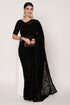 Black Georgette Saree with Embroidery & Siroski Work