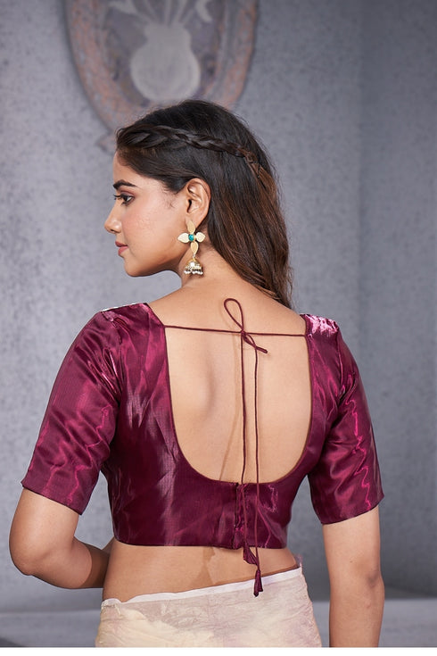 Dark Maroon Have Mirror Work