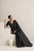 Black Mirror Handwork Saree with Mirrior work Silk Blouse