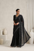 Black Mirror Handwork Saree with Mirrior work Silk Blouse