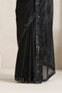 Black Mirror Handwork Saree with Mirrior work Silk Blouse