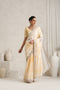 Yellow Shibori Mirror Handwork Saree with Mirrior work Silk Blouse