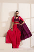 Purple and Pink Silk Saree with Designer Blouse