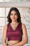 Maroon Banarasi Silk Blouse