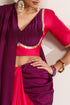 Purple and Pink Silk Saree with Designer Blouse