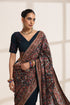 Black Georgette Embroidered Saree for Women