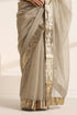 Ivory Crush Saree and Mettalic Gold Border