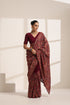 Maroon Georgette Embroidered Saree for Women