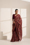 Maroon Georgette Embroidered Saree for Women