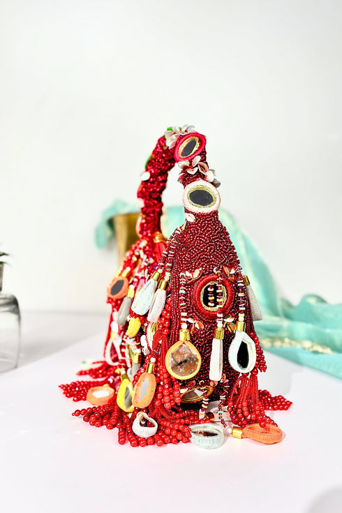 Chandni Mirror Bag Red