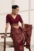 Maroon Georgette Embroidered Saree for Women