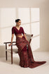 Maroon Georgette Embroidered Saree for Women