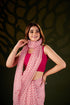 Baby Pink Flower Print saree