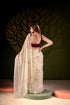 Creamy Floral Print saree