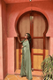Sage Green Mirror Handwork Saree with Mirrior work Silk Blouse