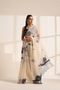 Cream Silk Organza Saree with Sequin Lace Pallu