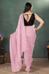 Baby Pink latkan Organza saree