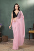 Baby Pink latkan Organza saree