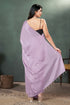 Cherry Blossom Purple Stripe Satin Saree