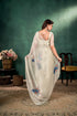 Ivory color Pure silk Organza saree with Peacock Print