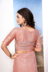 Peach Net Brasso Blouse with Sleeve