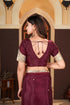 Maroon Blouse with Golden Lampi Detailing