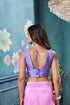 purple Cutout Blouse