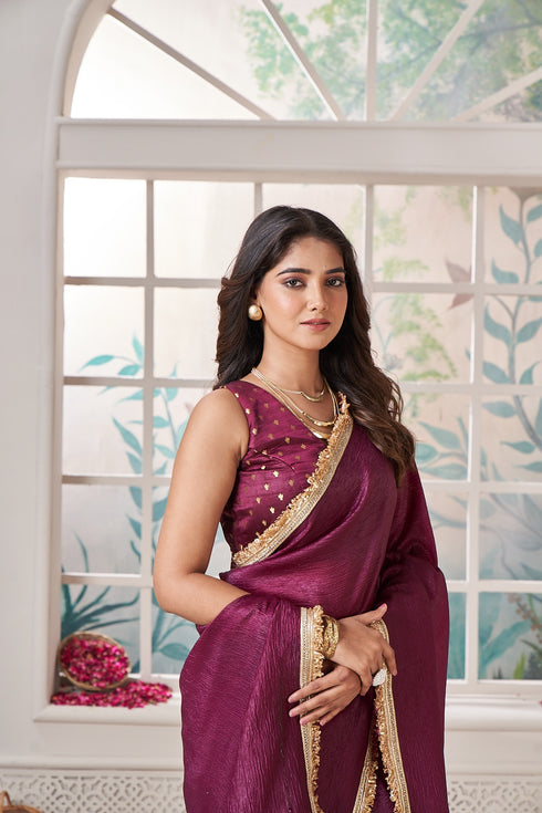 Maroon Banarasi Silk Blouse